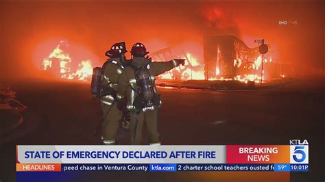 State of emergency declared after fire shuts down 10 Freeway